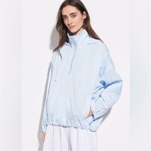 Light Blue Vince Windbreaker Women's Hoodie Jacket